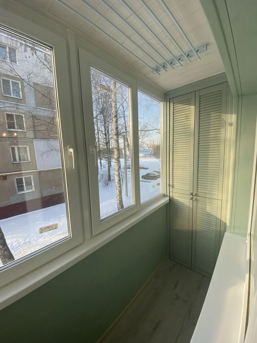 Дьяконова, 2к2: фото 3 — Крашеная вагонка шалфейного цвета
